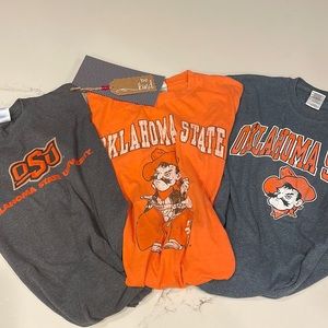 Oklahoma State University | 3 Short sleeved t-shirts | Size Medium